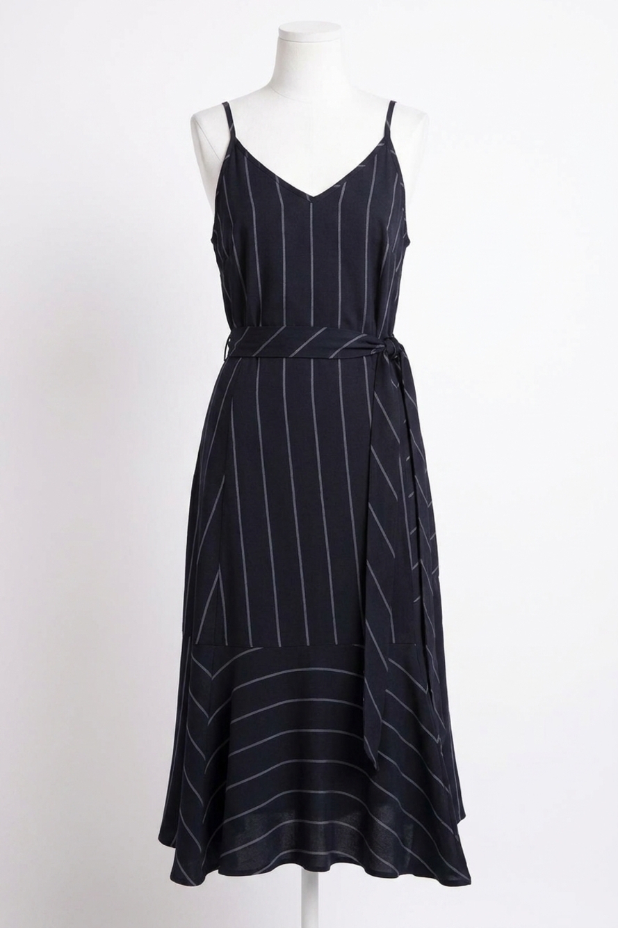 NEW BISHOP + YOUNG marisa cami stripe in navy and white